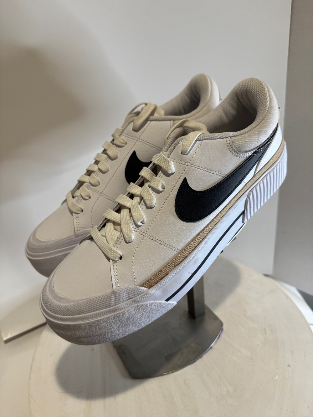 Nike Court Legacy Lift Low White Hemp Women's Sneakers size 11.5 Brand new